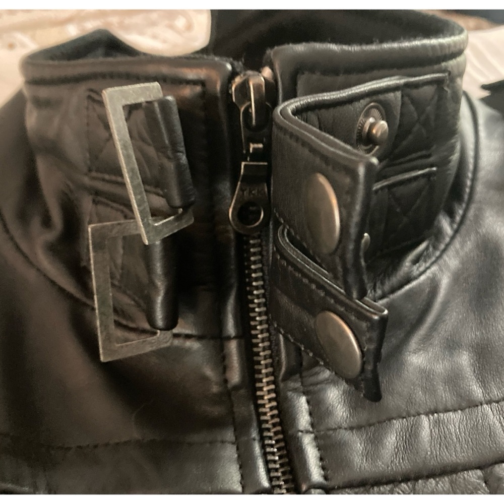 NEW Leather Moto Style “Edinburgh” Bomber Jacket Size XXL/2XL - Picture 6 of 15